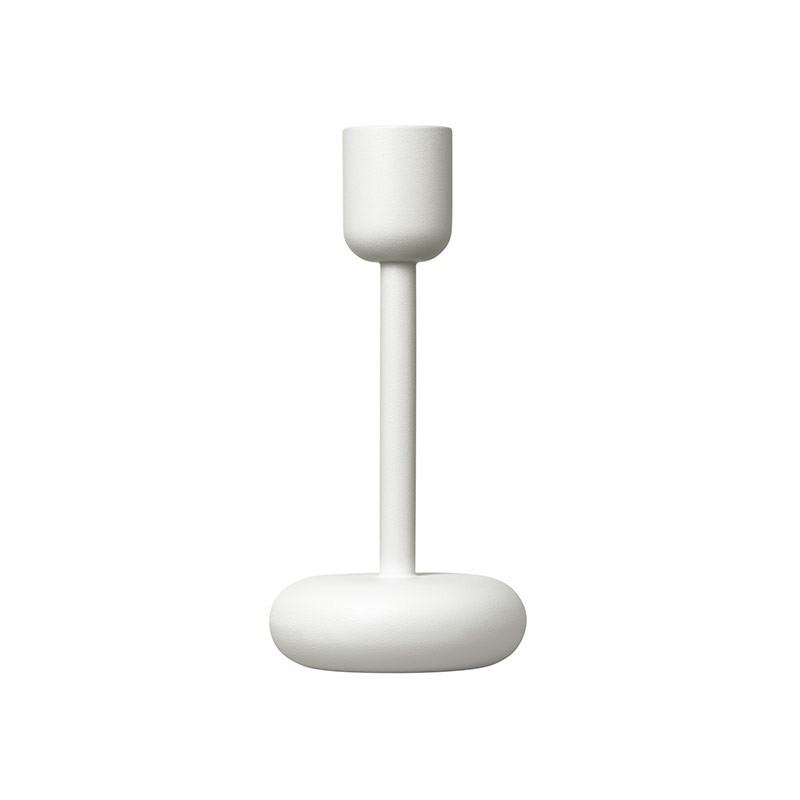 Iittala Nappula Candle Holder 183mm - White - Outlet by Matti Klenell Olson and Baker - Designer & Contemporary Sofas, Furniture - Olson and Baker showcases original designs from authentic, designer brands. Buy contemporary furniture, lighting, storage, sofas & chairs at Olson + Baker.