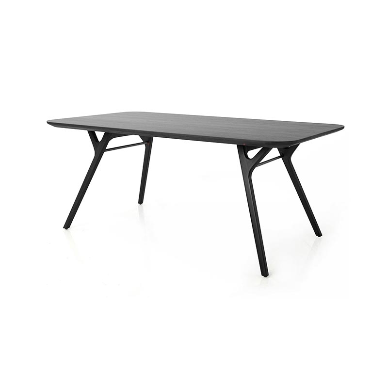 Stellar Works Rén 210x110cm Dining Table in Black Ash by Peter Bundgaard Rützou Olson and Baker - Designer & Contemporary Sofas, Furniture - Olson and Baker showcases original designs from authentic, designer brands. Buy contemporary furniture, lighting, storage, sofas & chairs at Olson + Baker.