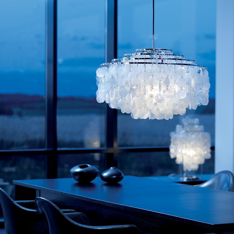 Verpan-Fun-10DM-Pendant-Light-by-Verner-Panton-1 Olson and Baker - Designer & Contemporary Sofas, Furniture - Olson and Baker showcases original designs from authentic, designer brands. Buy contemporary furniture, lighting, storage, sofas & chairs at Olson + Baker.