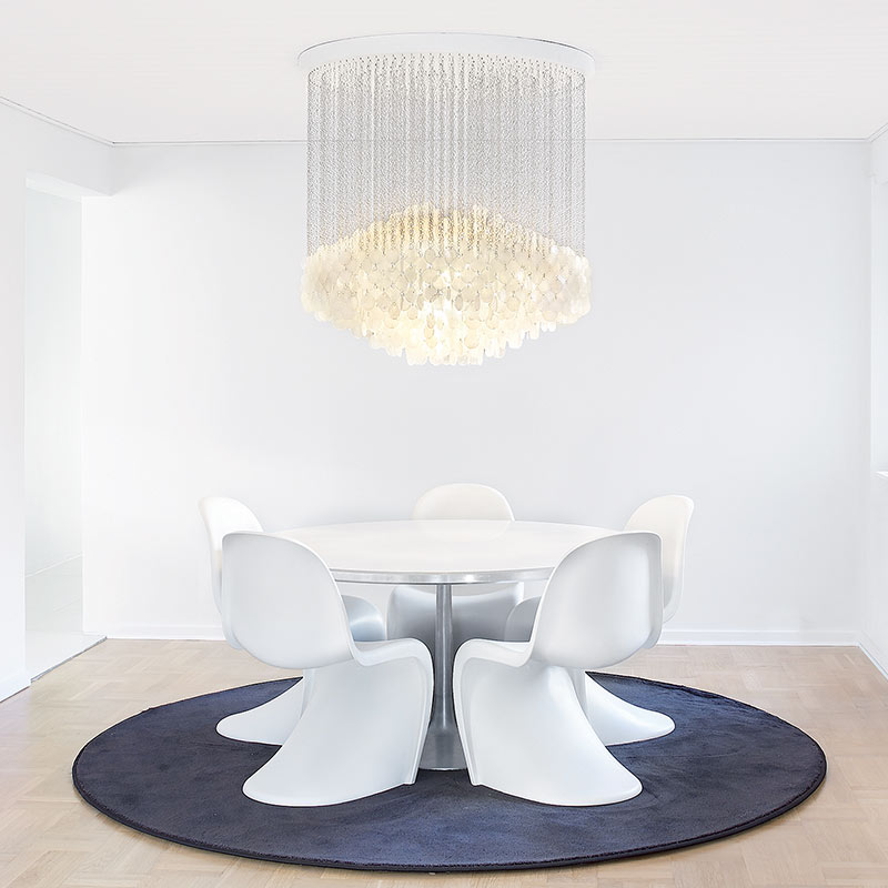Verpan-Fun-7DM-Chandelier-by-Verner-Panton-1 Olson and Baker - Designer & Contemporary Sofas, Furniture - Olson and Baker showcases original designs from authentic, designer brands. Buy contemporary furniture, lighting, storage, sofas & chairs at Olson + Baker.