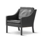 Fredericia Select 2207 Armchair in 88 Black semi aniline leather by Borge Mogensen (2) Olson and Baker - Designer & Contemporary Sofas, Furniture - Olson and Baker showcases original designs from authentic, designer brands. Buy contemporary furniture, lighting, storage, sofas & chairs at Olson + Baker.