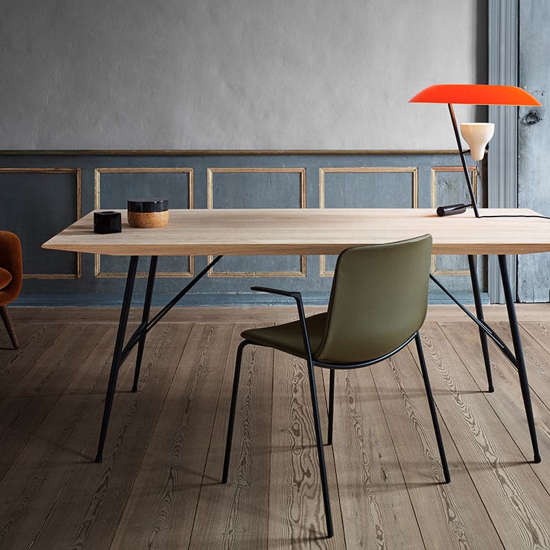 Fredericia Soborg 180x90cm Dining Table in Lacquered oak by Borge Mogensen (3) Olson and Baker - Designer & Contemporary Sofas, Furniture - Olson and Baker showcases original designs from authentic, designer brands. Buy contemporary furniture, lighting, storage, sofas & chairs at Olson + Baker.