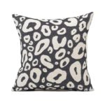 Tori Murphy Hamilton Large Spot Cushion Linen on Black by Tori Murphy Olson and Baker - Designer & Contemporary Sofas, Furniture - Olson and Baker showcases original designs from authentic, designer brands. Buy contemporary furniture, lighting, storage, sofas & chairs at Olson + Baker.