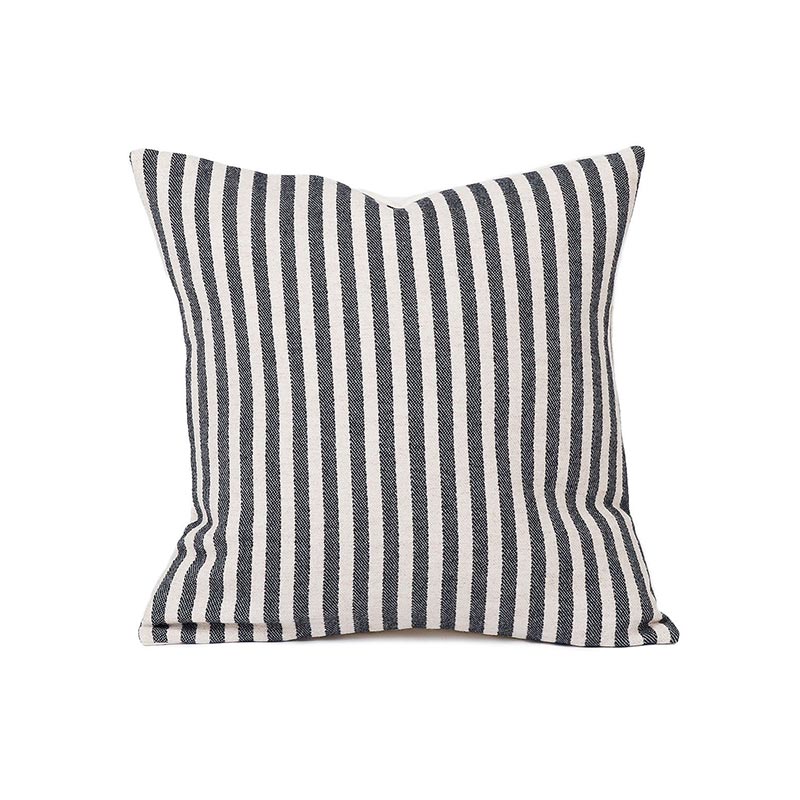 Tori Murphy Harbour Stripe Cushion Graphite & Ecru by Olson and Baker - Designer & Contemporary Sofas, Furniture - Olson and Baker showcases original designs from authentic, designer brands. Buy contemporary furniture, lighting, storage, sofas & chairs at Olson + Baker.