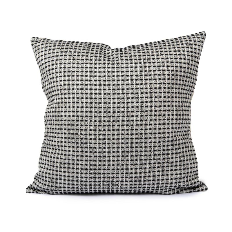 Holkham Waffle Cushion Black by Olson and Baker - Designer & Contemporary Sofas, Furniture - Olson and Baker showcases original designs from authentic, designer brands. Buy contemporary furniture, lighting, storage, sofas & chairs at Olson + Baker.