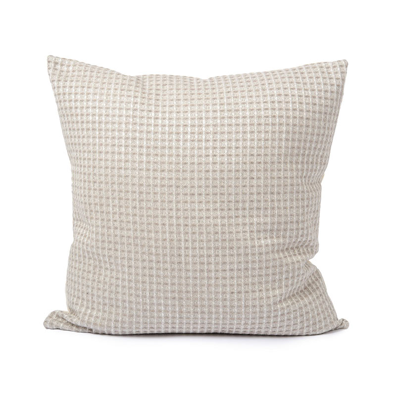 Holkham Waffle Cushion Mushroom by Olson and Baker - Designer & Contemporary Sofas, Furniture - Olson and Baker showcases original designs from authentic, designer brands. Buy contemporary furniture, lighting, storage, sofas & chairs at Olson + Baker.