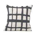 Tori Murphy Kensal Check Cushion Black on Linen by Tori Murphy Olson and Baker - Designer & Contemporary Sofas, Furniture - Olson and Baker showcases original designs from authentic, designer brands. Buy contemporary furniture, lighting, storage, sofas & chairs at Olson + Baker.