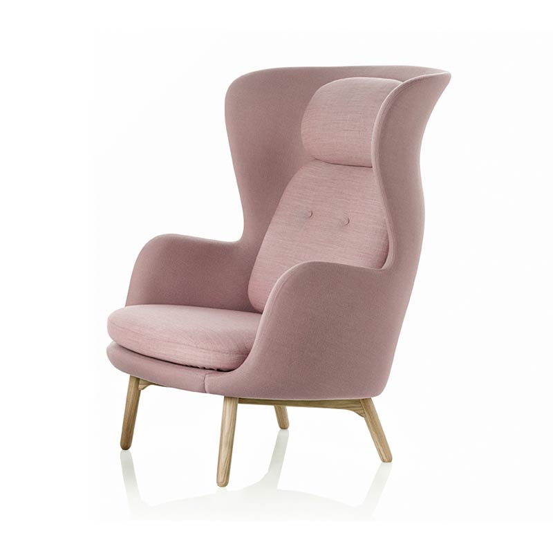 Ro Lounge Chair with Oak Base by Olson and Baker - Designer & Contemporary Sofas, Furniture - Olson and Baker showcases original designs from authentic, designer brands. Buy contemporary furniture, lighting, storage, sofas & chairs at Olson + Baker.