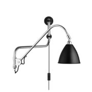 Gubi Bestlite BL10 Wall Lamp in Chrome and Charcoal Black by Robert Dudley Best Olson and Baker - Designer & Contemporary Sofas, Furniture - Olson and Baker showcases original designs from authentic, designer brands. Buy contemporary furniture, lighting, storage, sofas & chairs at Olson + Baker.