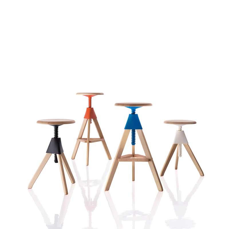 Magis-Tom-Jerry-Adjustable-Barstool-Wild-Bunch-by-Konstantin-Grcic-1 Olson and Baker - Designer & Contemporary Sofas, Furniture - Olson and Baker showcases original designs from authentic, designer brands. Buy contemporary furniture, lighting, storage, sofas & chairs at Olson + Baker.