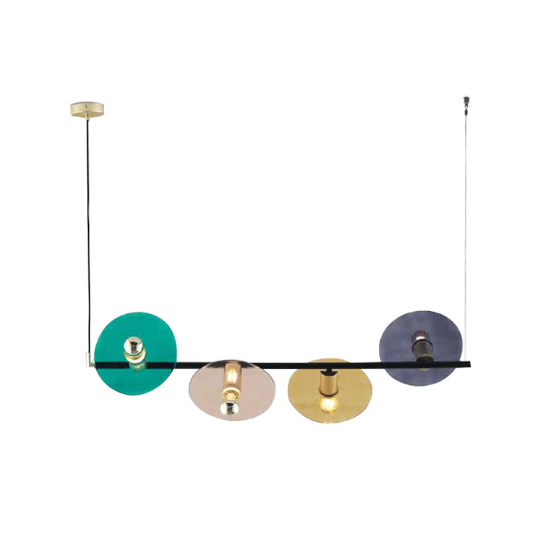 Aromas Ohlala Chandelier with Glass Disc Shades by AC Studio Olson and Baker - Designer & Contemporary Sofas, Furniture - Olson and Baker showcases original designs from authentic, designer brands. Buy contemporary furniture, lighting, storage, sofas & chairs at Olson + Baker.