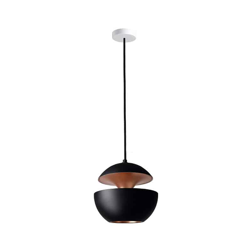 DCW Editions Here Comes The Sun 175 Pendant light by Bertrand Balas Black and copper 2 Olson and Baker - Designer & Contemporary Sofas, Furniture - Olson and Baker showcases original designs from authentic, designer brands. Buy contemporary furniture, lighting, storage, sofas & chairs at Olson + Baker.
