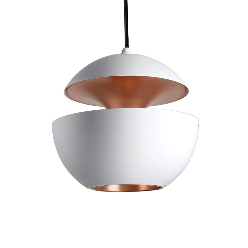 DCW Editions Here Comes The Sun 250 Pendant Light in White and Copper - Clearance by Bertrand Balas Olson and Baker - Designer & Contemporary Sofas, Furniture - Olson and Baker showcases original designs from authentic, designer brands. Buy contemporary furniture, lighting, storage, sofas & chairs at Olson + Baker.