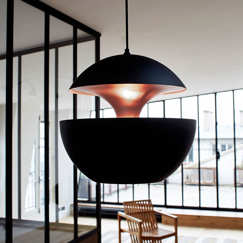 DCW Editions Here Comes The Sun 550 Pendant light by Bertrand Balas life 2 Olson and Baker - Designer & Contemporary Sofas, Furniture - Olson and Baker showcases original designs from authentic, designer brands. Buy contemporary furniture, lighting, storage, sofas & chairs at Olson + Baker.