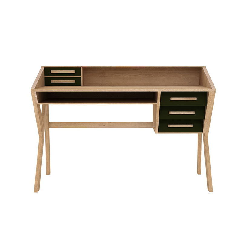Ethnicraft Origami Desk by Fleur Meusnier Olson and Baker - Designer & Contemporary Sofas, Furniture - Olson and Baker showcases original designs from authentic, designer brands. Buy contemporary furniture, lighting, storage, sofas & chairs at Olson + Baker.