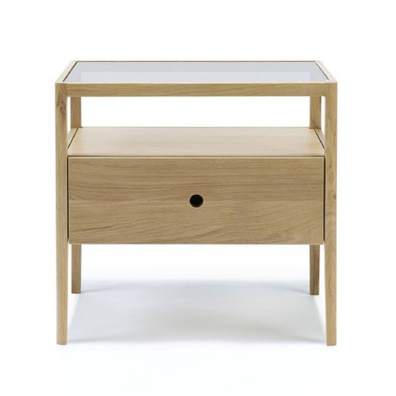 Ethnicraft Spindle Bedside Table by Nathan Yong Olson and Baker - Designer & Contemporary Sofas, Furniture - Olson and Baker showcases original designs from authentic, designer brands. Buy contemporary furniture, lighting, storage, sofas & chairs at Olson + Baker.