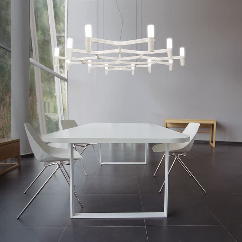 Nemo Crown Plana Meha Pendant Lamp by Jehs + Laub mega Olson and Baker - Designer & Contemporary Sofas, Furniture - Olson and Baker showcases original designs from authentic, designer brands. Buy contemporary furniture, lighting, storage, sofas & chairs at Olson + Baker.