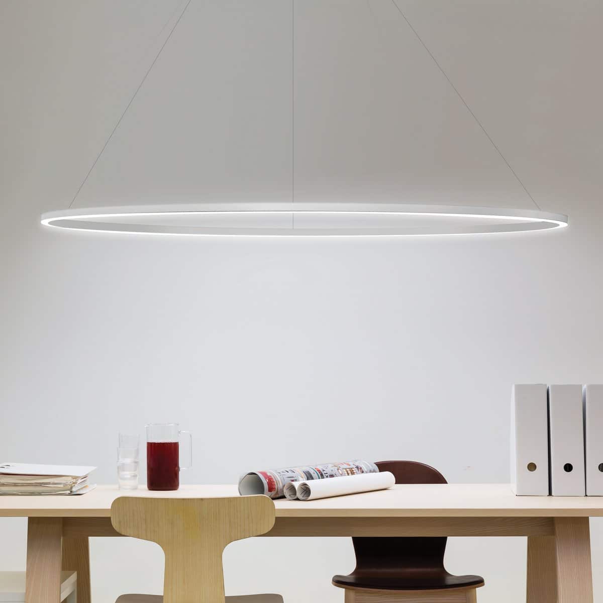 Nemo Ellisse Major Downlight Pendant Lamp by Federico Palazzari life 1 Olson and Baker - Designer & Contemporary Sofas, Furniture - Olson and Baker showcases original designs from authentic, designer brands. Buy contemporary furniture, lighting, storage, sofas & chairs at Olson + Baker.