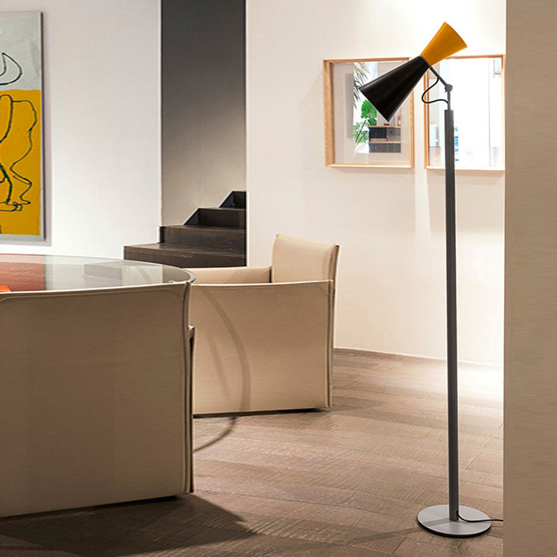 Nemo Parliament Floor Lamp by Le Corbusier life Olson and Baker - Designer & Contemporary Sofas, Furniture - Olson and Baker showcases original designs from authentic, designer brands. Buy contemporary furniture, lighting, storage, sofas & chairs at Olson + Baker.