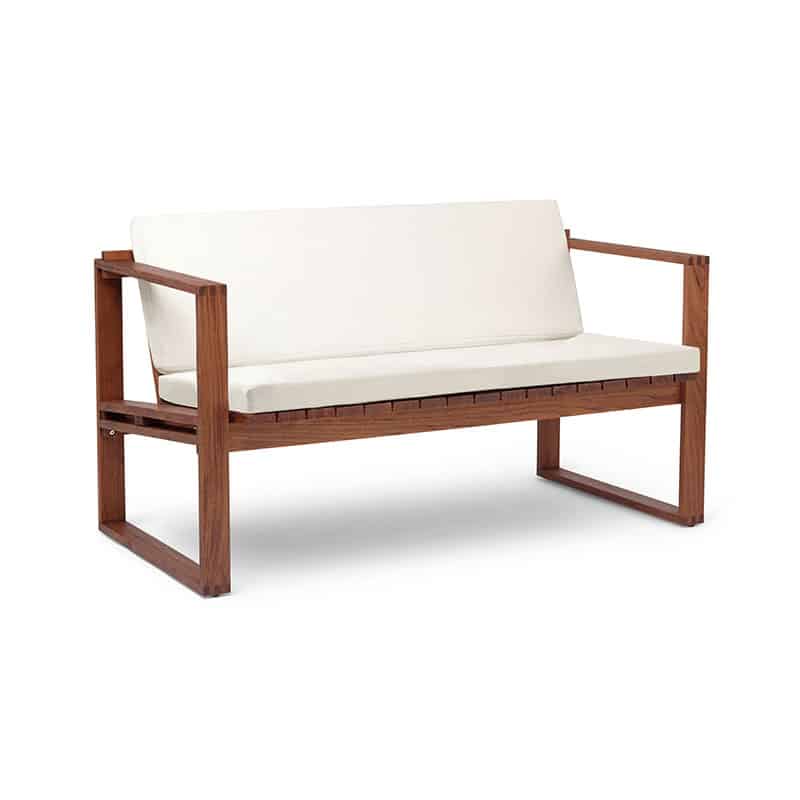 Carl Hansen BK12 Outdoor Two Seat Lounge Sofa with Cushion 2 Olson and Baker - Designer & Contemporary Sofas, Furniture - Olson and Baker showcases original designs from authentic, designer brands. Buy contemporary furniture, lighting, storage, sofas & chairs at Olson + Baker.