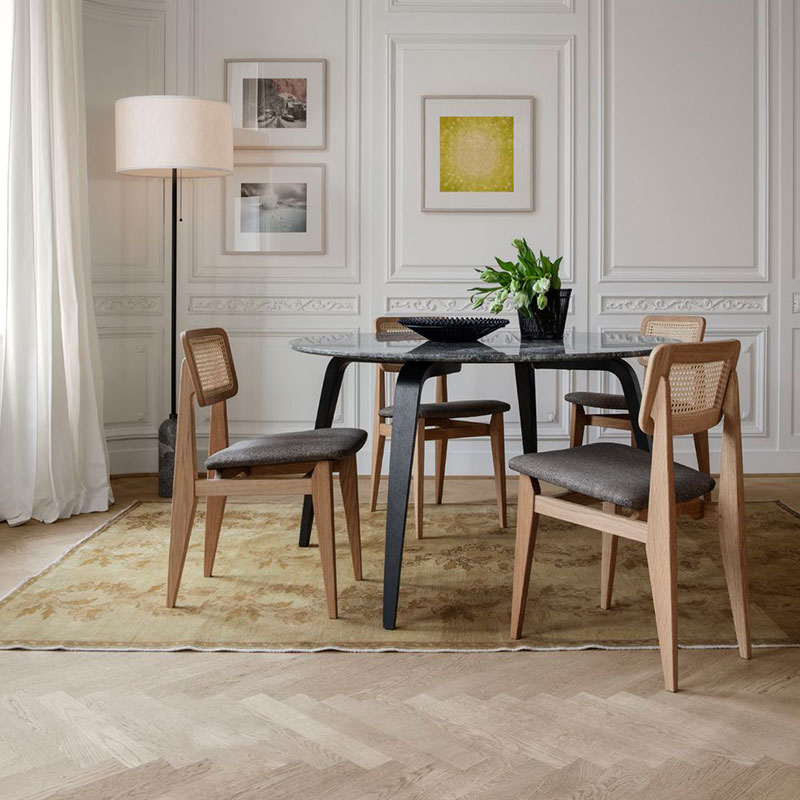 Gubi C-Chair Upholstered Dining Chair by Marcel Gascoin 3 Olson and Baker - Designer & Contemporary Sofas, Furniture - Olson and Baker showcases original designs from authentic, designer brands. Buy contemporary furniture, lighting, storage, sofas & chairs at Olson + Baker.