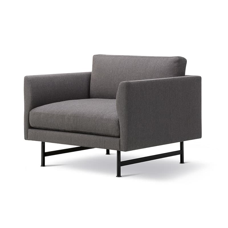 Fredericia Calmo 95 Armchair Fjord 391 Black 02 Olson and Baker - Designer & Contemporary Sofas, Furniture - Olson and Baker showcases original designs from authentic, designer brands. Buy contemporary furniture, lighting, storage, sofas & chairs at Olson + Baker.