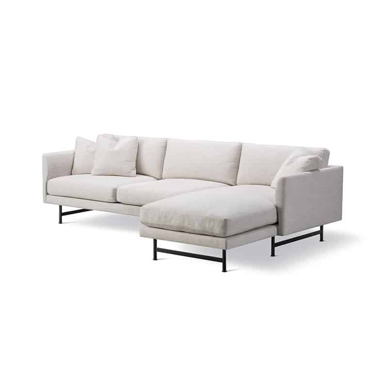 Fredericia Calmo 95 RH Chaise Sofa Sunniva 717 Black 02 Olson and Baker - Designer & Contemporary Sofas, Furniture - Olson and Baker showcases original designs from authentic, designer brands. Buy contemporary furniture, lighting, storage, sofas & chairs at Olson + Baker.