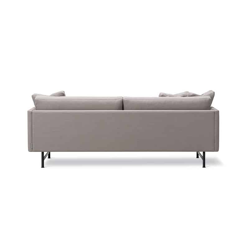 Fredericia Calmo 95 Two Seat Sofa Rime 231 Black 03 Olson and Baker - Designer & Contemporary Sofas, Furniture - Olson and Baker showcases original designs from authentic, designer brands. Buy contemporary furniture, lighting, storage, sofas & chairs at Olson + Baker.
