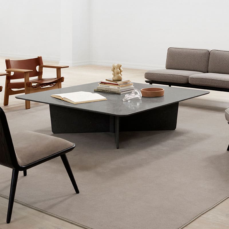Fredericia Tableau Rectangular Coffee Table Lifeshot 01 Olson and Baker - Designer & Contemporary Sofas, Furniture - Olson and Baker showcases original designs from authentic, designer brands. Buy contemporary furniture, lighting, storage, sofas & chairs at Olson + Baker.