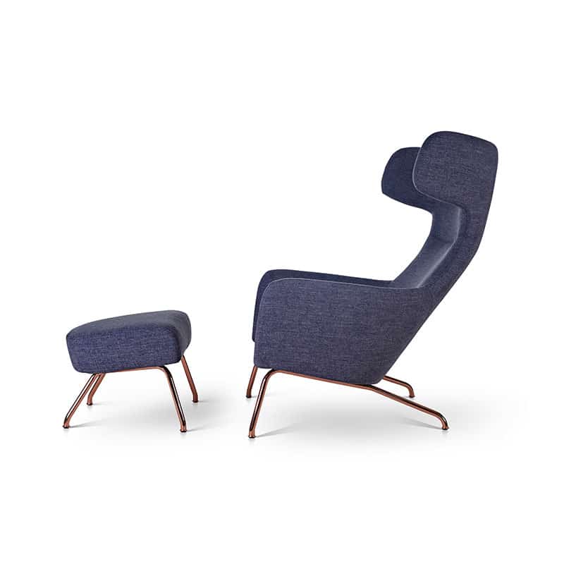 Softline Havana Wing Chair Copper 02 Olson and Baker - Designer & Contemporary Sofas, Furniture - Olson and Baker showcases original designs from authentic, designer brands. Buy contemporary furniture, lighting, storage, sofas & chairs at Olson + Baker.