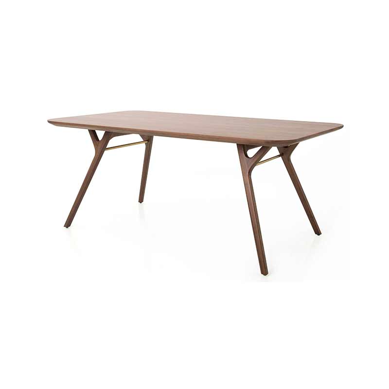 Stellar Works Rén 210x110cm Dining Table in Walnut by Peter Bundgaard Rützou Olson and Baker - Designer & Contemporary Sofas, Furniture - Olson and Baker showcases original designs from authentic, designer brands. Buy contemporary furniture, lighting, storage, sofas & chairs at Olson + Baker.