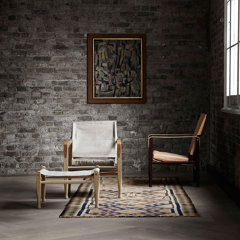 Carl Hansen KK4700 Safari Chair by Kaare Klint with Cushion - Ash natural Canvas 4 Olson and Baker - Designer & Contemporary Sofas, Furniture - Olson and Baker showcases original designs from authentic, designer brands. Buy contemporary furniture, lighting, storage, sofas & chairs at Olson + Baker.