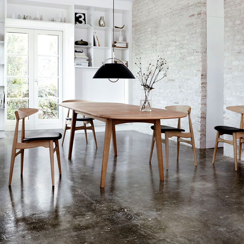 Carl Hansen CH006 Dining Table by CH006 Dining Table life 1 Olson and Baker - Designer & Contemporary Sofas, Furniture - Olson and Baker showcases original designs from authentic, designer brands. Buy contemporary furniture, lighting, storage, sofas & chairs at Olson + Baker.