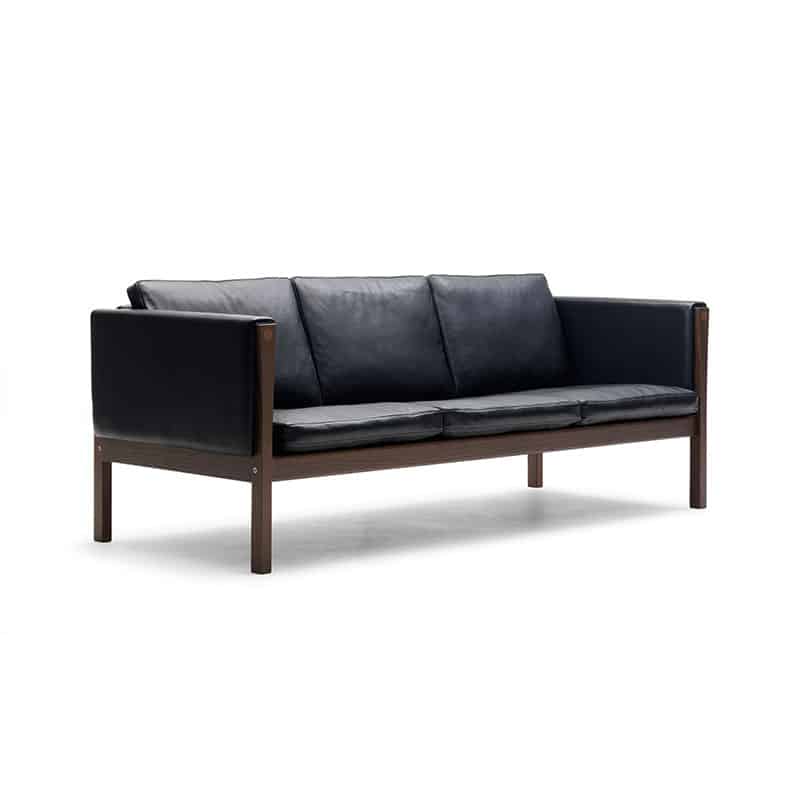Carl Hansen CH163 Three Seat Sofa by Hans Wegner Oiled Walnut and Sif 98 Leather 2 Olson and Baker - Designer & Contemporary Sofas, Furniture - Olson and Baker showcases original designs from authentic, designer brands. Buy contemporary furniture, lighting, storage, sofas & chairs at Olson + Baker.