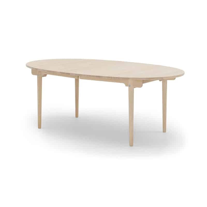 Carl Hansen CH338 200cm Oval Dining Table by Hans Wegner in Soaped Oak 2 Olson and Baker - Designer & Contemporary Sofas, Furniture - Olson and Baker showcases original designs from authentic, designer brands. Buy contemporary furniture, lighting, storage, sofas & chairs at Olson + Baker.