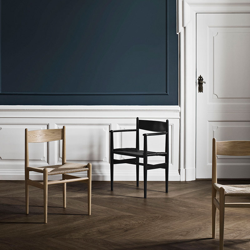 Carl Hansen CH37 Chair by Hans Wegner life 1 Olson and Baker - Designer & Contemporary Sofas, Furniture - Olson and Baker showcases original designs from authentic, designer brands. Buy contemporary furniture, lighting, storage, sofas & chairs at Olson + Baker.