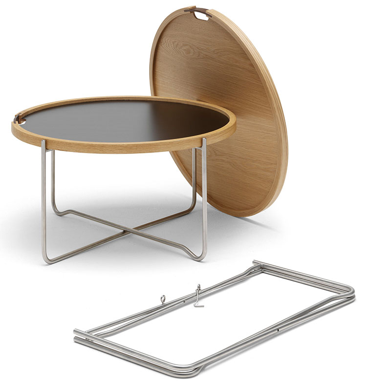 Carl Hansen CH417 Tray Table by Hans Wegner life 1 Olson and Baker - Designer & Contemporary Sofas, Furniture - Olson and Baker showcases original designs from authentic, designer brands. Buy contemporary furniture, lighting, storage, sofas & chairs at Olson + Baker.