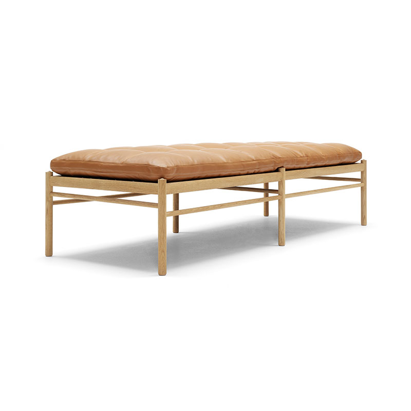 Carl Hansen OW150 Daybed by Ole Wanscher in Soaped Oak Sif 95 Leather 2 Olson and Baker - Designer & Contemporary Sofas, Furniture - Olson and Baker showcases original designs from authentic, designer brands. Buy contemporary furniture, lighting, storage, sofas & chairs at Olson + Baker.