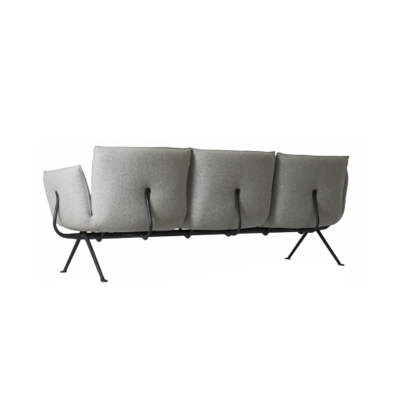Officina Three Seat Sofa Kvadrat - 120 Divina Melange by Ronan & Erwan Bouroullec 03 Olson and Baker - Designer & Contemporary Sofas, Furniture - Olson and Baker showcases original designs from authentic, designer brands. Buy contemporary furniture, lighting, storage, sofas & chairs at Olson + Baker.