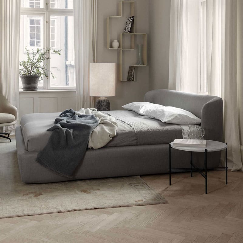 Stay 180x200cm Bed by Space Copenhagen Lifestyle 01 Olson and Baker - Designer & Contemporary Sofas, Furniture - Olson and Baker showcases original designs from authentic, designer brands. Buy contemporary furniture, lighting, storage, sofas & chairs at Olson + Baker.
