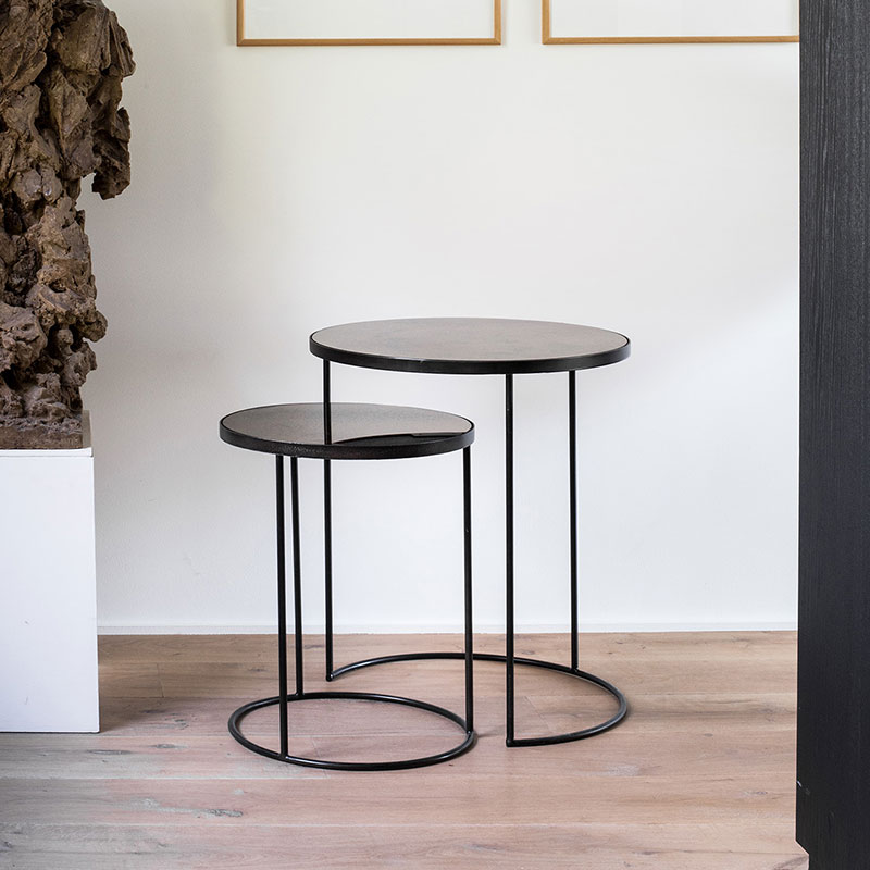 Ethnicraft_Nesting_Side_Table_Set_by_Dawn_Sweitzer_Bronze_5 Olson and Baker - Designer & Contemporary Sofas, Furniture - Olson and Baker showcases original designs from authentic, designer brands. Buy contemporary furniture, lighting, storage, sofas & chairs at Olson + Baker.