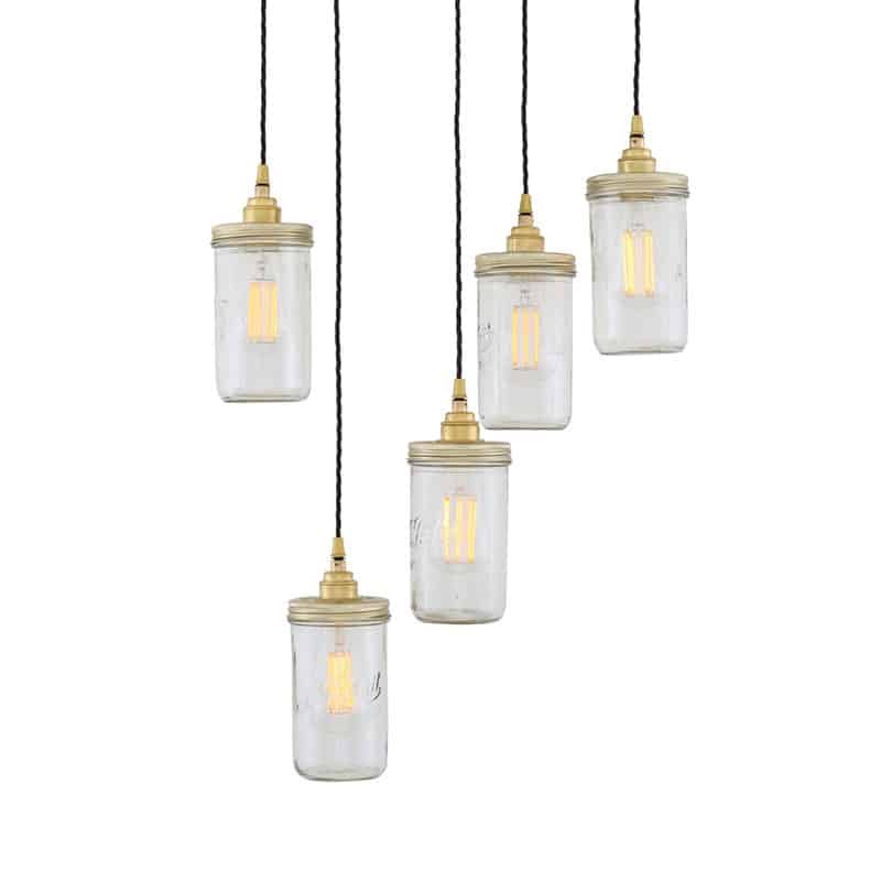 Jam Jar Cluster of Five Chandelier by Olson and Baker - Designer & Contemporary Sofas, Furniture - Olson and Baker showcases original designs from authentic, designer brands. Buy contemporary furniture, lighting, storage, sofas & chairs at Olson + Baker.