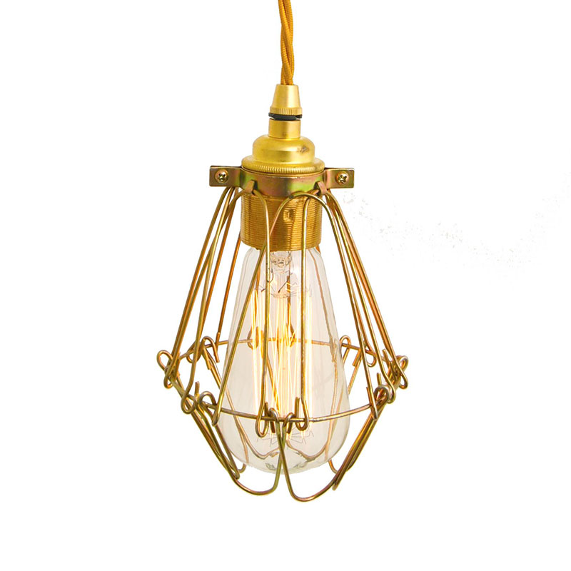 Praia Industrial Cage Pendant Light by Olson and Baker - Designer & Contemporary Sofas, Furniture - Olson and Baker showcases original designs from authentic, designer brands. Buy contemporary furniture, lighting, storage, sofas & chairs at Olson + Baker.