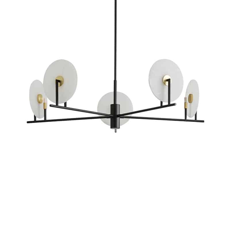 Aromas_Erto_5_Pendant_Lamp_in_Matt_Black_by_Pepe_Fornas_with_Alabaster_Disc_02 Olson and Baker - Designer & Contemporary Sofas, Furniture - Olson and Baker showcases original designs from authentic, designer brands. Buy contemporary furniture, lighting, storage, sofas & chairs at Olson + Baker.