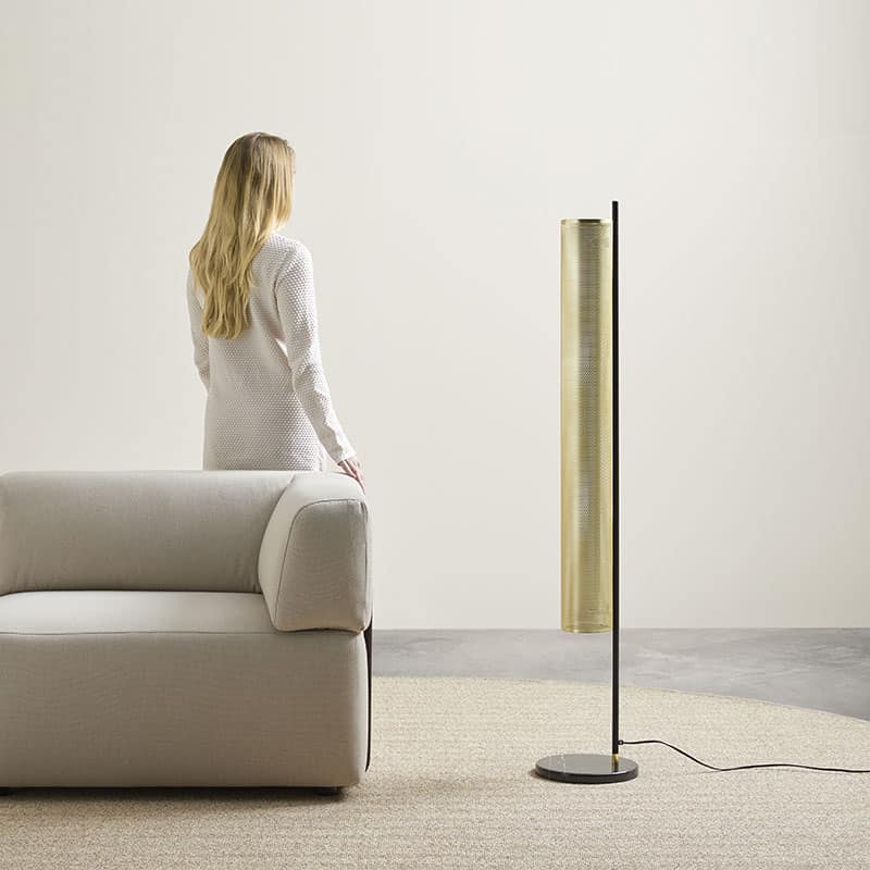 Aromas_Fito_Floor_Lamp_in_Matt_Brass_by_Pepe_Fornas_Lifeshot Olson and Baker - Designer & Contemporary Sofas, Furniture - Olson and Baker showcases original designs from authentic, designer brands. Buy contemporary furniture, lighting, storage, sofas & chairs at Olson + Baker.