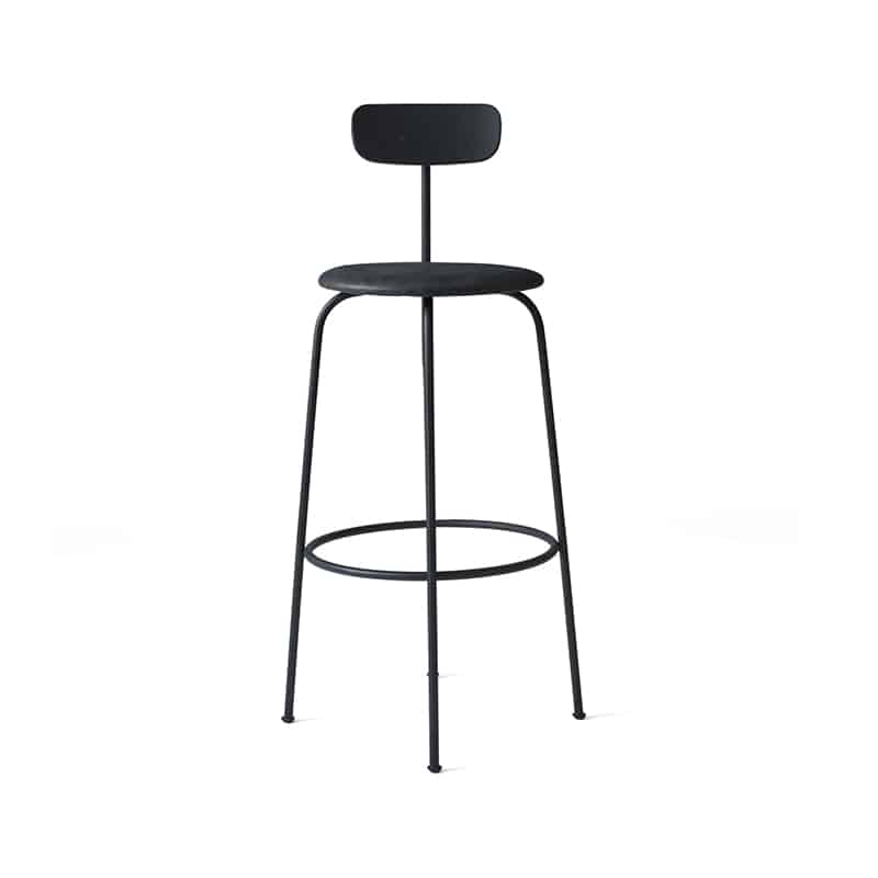 Afteroom High Bar Stool with Upholstered Seat by Olson and Baker - Designer & Contemporary Sofas, Furniture - Olson and Baker showcases original designs from authentic, designer brands. Buy contemporary furniture, lighting, storage, sofas & chairs at Olson + Baker.