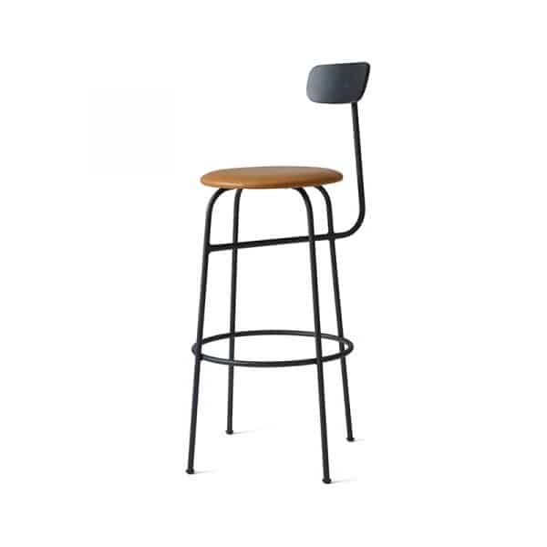 Afteroom High Bar Stool with Upholstered Seat