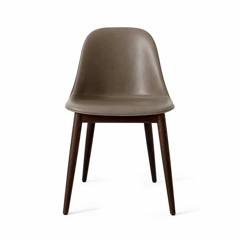Menu Harbour Fully Upholstered Dining Side Chair with Wooden Base by Olson and Baker - Designer & Contemporary Sofas, Furniture - Olson and Baker showcases original designs from authentic, designer brands. Buy contemporary furniture, lighting, storage, sofas & chairs at Olson + Baker.