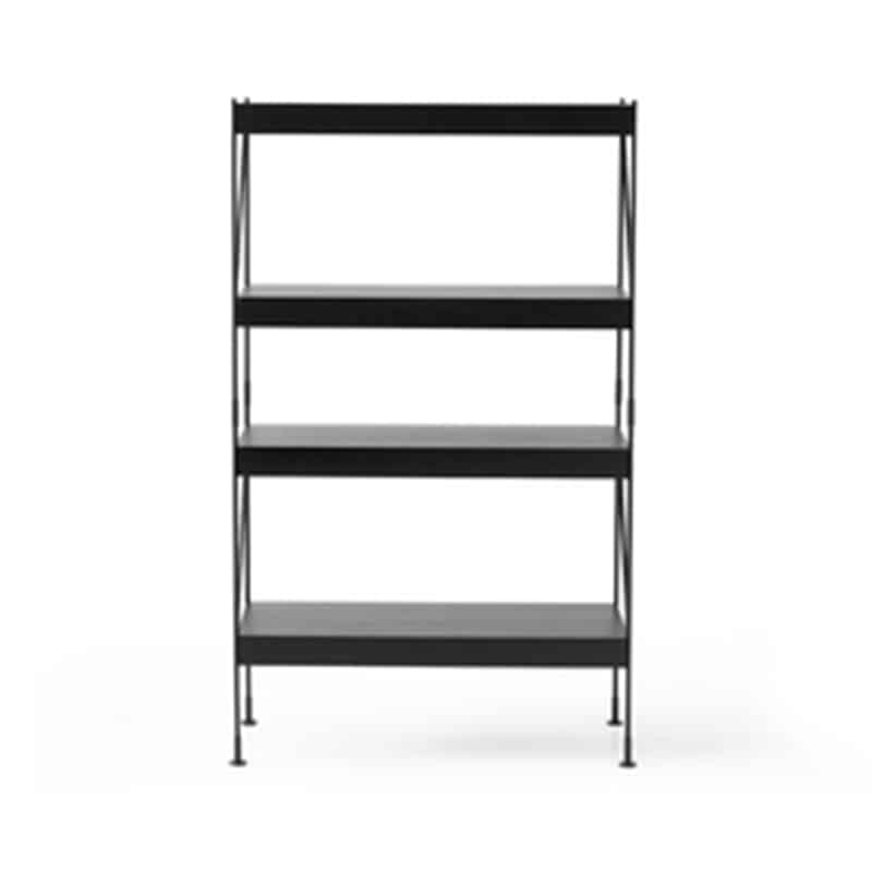 Zet Four Rack Shelving System in Black by Olson and Baker - Designer & Contemporary Sofas, Furniture - Olson and Baker showcases original designs from authentic, designer brands. Buy contemporary furniture, lighting, storage, sofas & chairs at Olson + Baker.