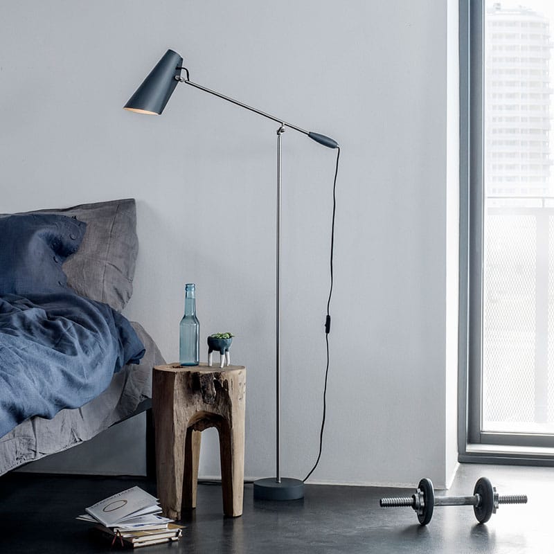 Northern_Birdy_Floor_Lamp_in_Steel_by_Birger_Dahl_Lifeshot_01 Olson and Baker - Designer & Contemporary Sofas, Furniture - Olson and Baker showcases original designs from authentic, designer brands. Buy contemporary furniture, lighting, storage, sofas & chairs at Olson + Baker.